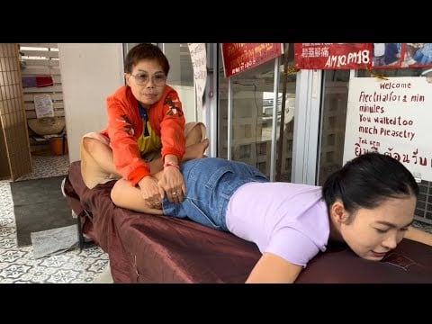 $4 BEST THAILAND STREET MASSAGE by PROFESSIONAL HAMMER MASSAGE IN Chiang Mai
