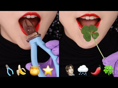 TIKTOK EMOJI MUKBANG ASMR TIKTOK EMOJI FOOD CHALLENGE #7