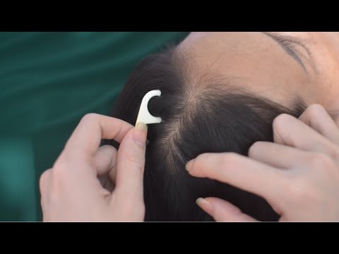 ASMR Hair Parting With Tools And Head Scratching Sounds / Relaxing For Stress Relief