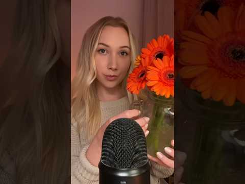 flowers & pumpkin tapping 🧡🍂 #asmr #shorts