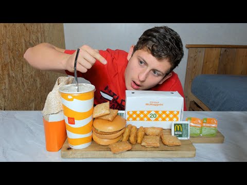 ASMR Eating MCDONALD'S*Eating Sounds* FlexiSpot { Nuggets, Soda, Mini Apple Pie, Burger & more }