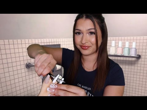 ASMR $5 Pedicure in School Bathroom 😷🦶