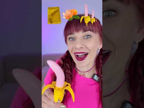 ASMR Real Jelly Banana VS Gummy Banana Eating #mukbang