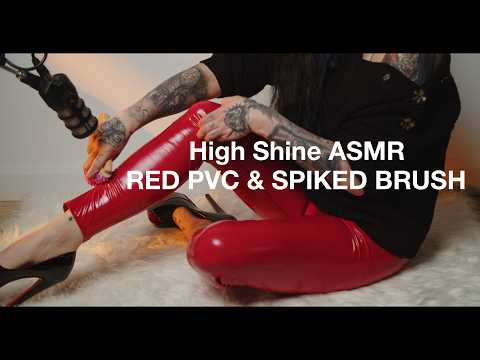 ASMR - Red PVC Texture & Brush | Morning Sunrise 4K Cinematic