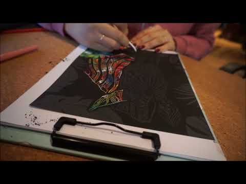 [ASMR] (No Talking) Scratch off coloring, Scratching sound, 스크래치 컬러링, 스크래칭 사운드