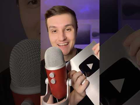 YOUTUBE SILVER PLAY BUTTON UNBOXING ( ASMR ) #shorts #asmr #unboxing