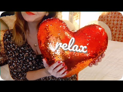 ASMR Pillow Scratch ❤️Scratching my sequinned heart pillow, Blue Yeti Sounds 😍