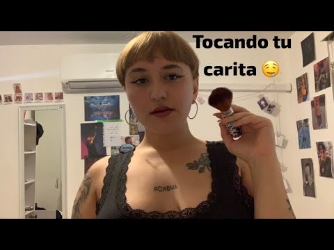 ASMR te vas a DORMIR en minutos mientras toco tu CARITA/ MOUTH SOUNDS