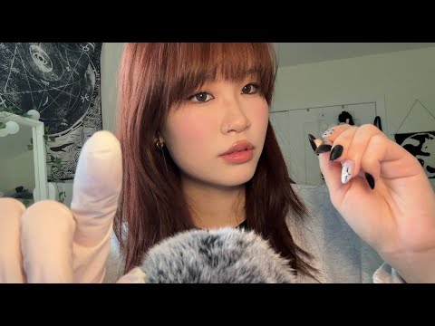 ASMR Can I Touch You? Personal Attention // gloves , face touching , plucking , close whispers