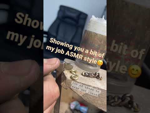 ASMR short | Cuban link chain ^-^ #asmr #fyp #gold