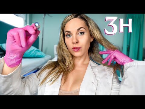 ASMR bedside nurse Full Body Exam for SLEEP, Ear Exam, Chiropractor, Eye Exam, Massage, roleplay