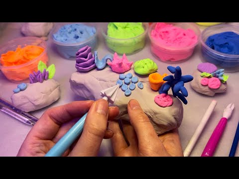 ASMR Sculpting a Clay Coral Reef (Whispered, Satisfying)