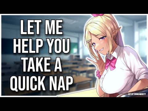 3DIO ASMR | Popular BFF Helps you Sneak a Nap in Class📝| Valley Girl Accent Rambles & Head Scratches