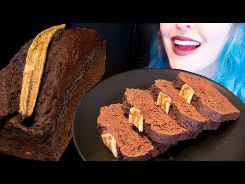 ASMR: Super Chocolatey Banana Bread | No Sugar Recipe ~ Relaxing Eating Sounds [No Talking|V] 😻