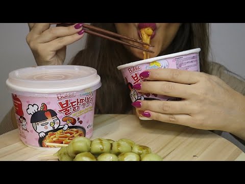 ASMR BULDAK TTEOKBOKKI / JAPANESE DANGO / no talking / CREMA ASMR #asmr #mukbang #tteokbokki #dango