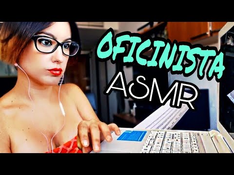 ASMR OFICINISTA, PASANDO CONTABILIDAD CON VOSTROS-TECLADO Y PAPEL