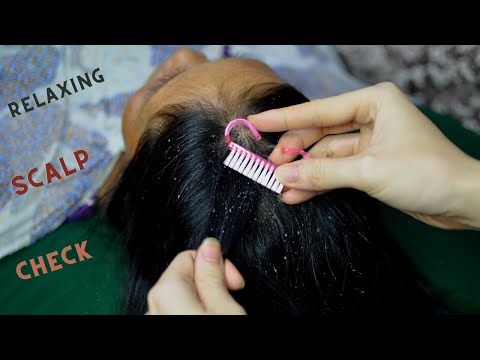 ASMR Tingle Scalp Check With Mini Brush And Big Comb On Real Person Relaxing For Sleep