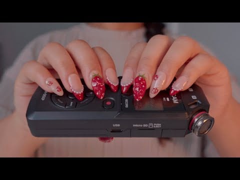 [ASMR] Tapping & Scratching On Tascam Microphone ⏾⋆.˚