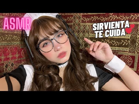 ASMR| tu Sirvienta te CUIDA en tu CAMITA 💕 mimos (Roleplay)