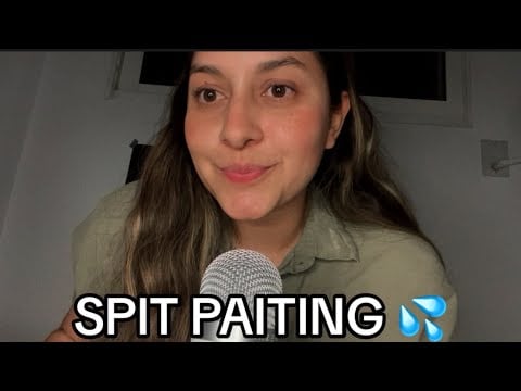 ASMR ✨ TE DIBUJO EN SPIT PAITING 💦♥️  sonidos para relajarte y dormir bien !!!