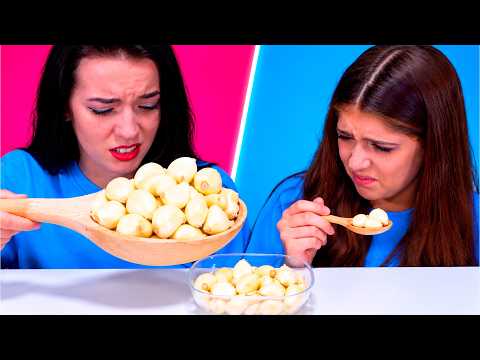 ASMR Giant Spoon vs Tiny Spoon: Ultimate Eating Challenge Compilation