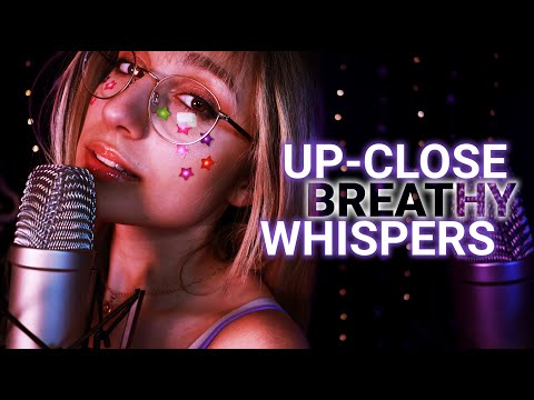 ASMR | Super Up-Close Breathy Whispers (with Random Words)