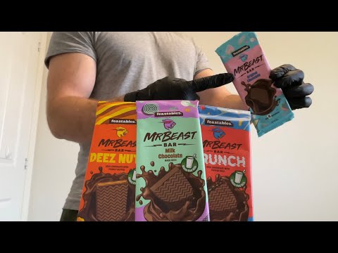 ASMR with MR BEAST………Feastables Chocolate (Mukbang)