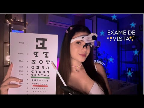 ASMR  EXAME DE VISTA NA OFTALMOLOGISTA - Roleplay👩‍⚕️👀