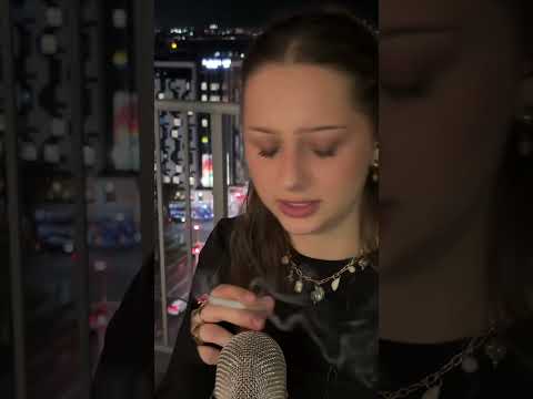 Smoke a cigarette with meee #asmr #asmrsmoking #asmrshorts