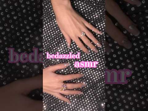 long nails on sparkles #asmr #nails