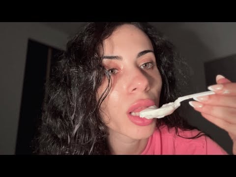 I'm Eating Yogurt with Lots of Mouth Sounds (ASMR)