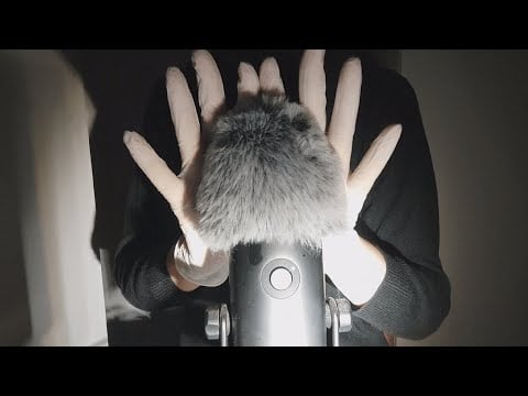 🎧 ASMR  *Good Night* White Latex Gloves Tingles  & Fluffy Mic Sounds (No Talking)