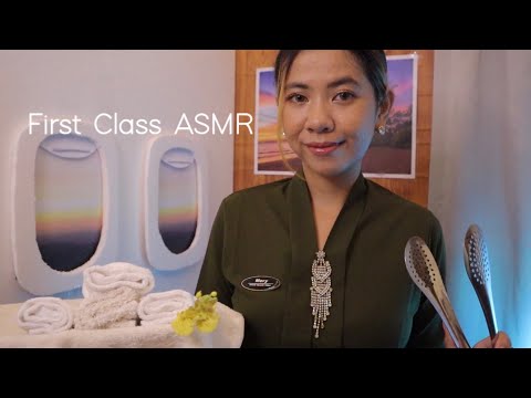 [ASMR] First Class Flight Attendant Sleep Care Service ✈️ (Layered Sounds) | ASMR Indonesia