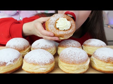 DONUTS with Chocolate Milk Mukbang (ASMR Eating Sounds)