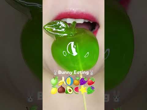 Chewy Apple Jelly 🍏 Eating Sound 젤리 먹방