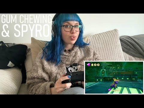 ASMR Gum Chewing & Playing Spyro The Dragon 🐉 (CONTROLLER SOUNDS)