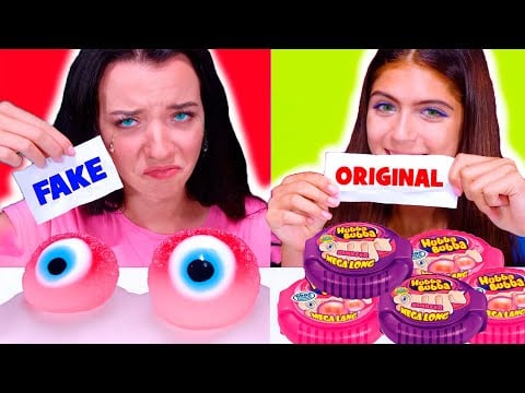 Real Food vs Fake Food ASMR Challenge: Eating Sounds That Amaze! 🎧🍽️