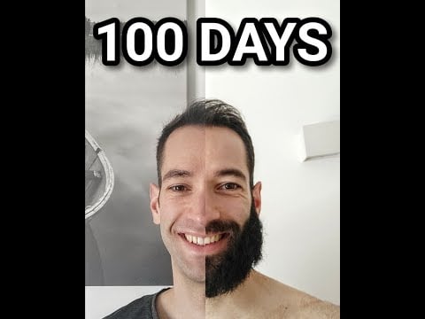 100 days beard growth. 1 photo/day. 3 countries. 1 conjunctivitis.