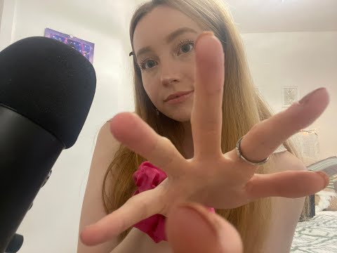 ASMR sensitive upclose mouth sounds & hand movements