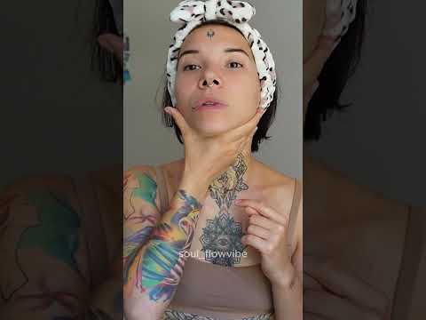 self-care routine | kinesio taping | face massage | ASMR @Soul_flowvibe
