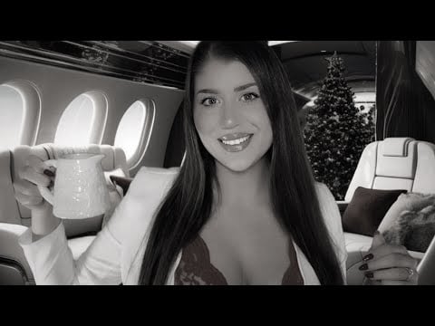 ASMR | Luxury Festive Flight Attendant (Personal Attention, First Class, Menu) BW
