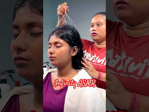 Unique Hair Oiling: Headache Relief Head Massage By Masseuse Shin #asmr #headacherelief #shorts