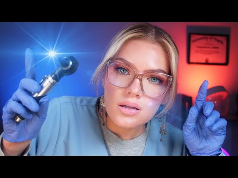 ASMR Multilingual Ear Exam 👂Ear to Ear Otoscope Inspection, Up Close Whispers, Sleep-Focused Care
