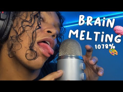 ASMR BRAIN MELTING 🧠 MOUTH SOUNDS FAST AND AGGRESSIVE SPIT PAINTING🎨