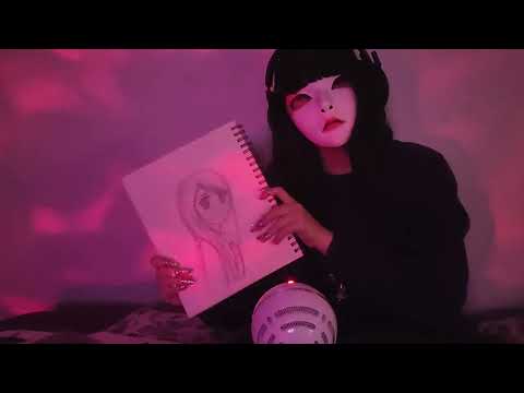 ASMR ✧˖°.  Sketching & Mic Tapping (G's custom) ‧₊˚ ☁️⋅♡𓂃 ࣪ ִֶָ☾. ♫