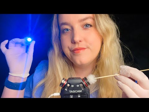 ASMR | Deep "Ear" Cleaning 💤 Bright Light, Dark Room ✨[Binaural]