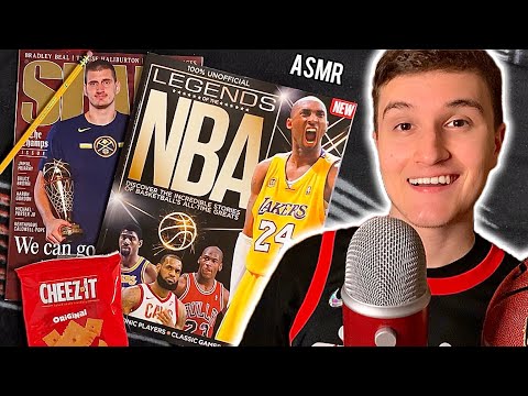 ASMR NBA Sports Magazine Page Flipping  (relaxing whisper ramble)