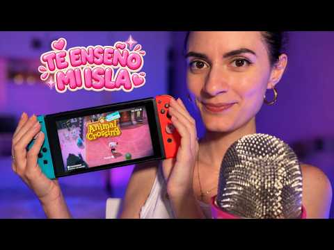 ASMR Te enseño mi Isla de Animal Crossing 🏝️ susurros cerca del micro 