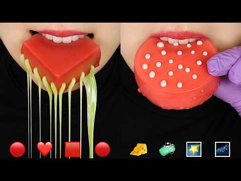 RAINY WAX CANDY HONEY JELLY, FROZEN WAX CANDY ASMR BEAUTIFUL HONEY JELLY ASMR EMOJI ASMR ❤️