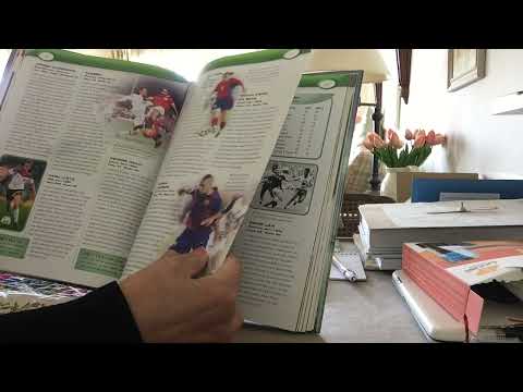 ASMR; Page flip, soccer book.  Soft spoken reading and commenting